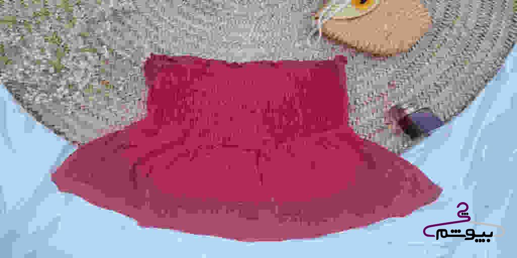 تاپ کراپ دکلته رنگ قرمز